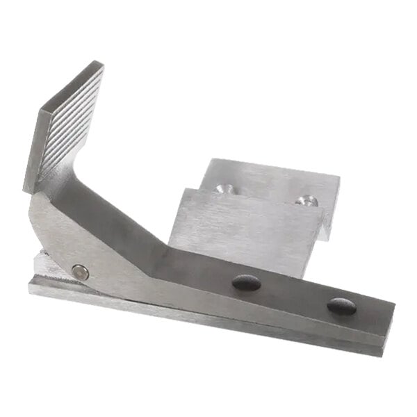 A brushed aluminum foot treadle component designed for walk-in units.