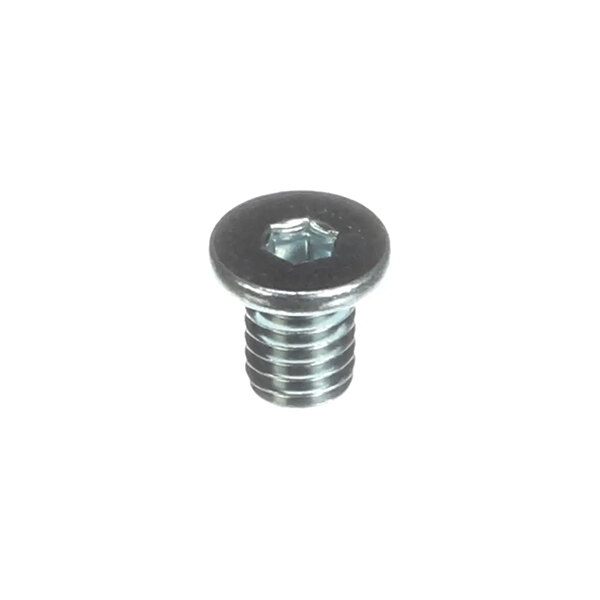 A galvanized M6x8 hex socket cap screw.