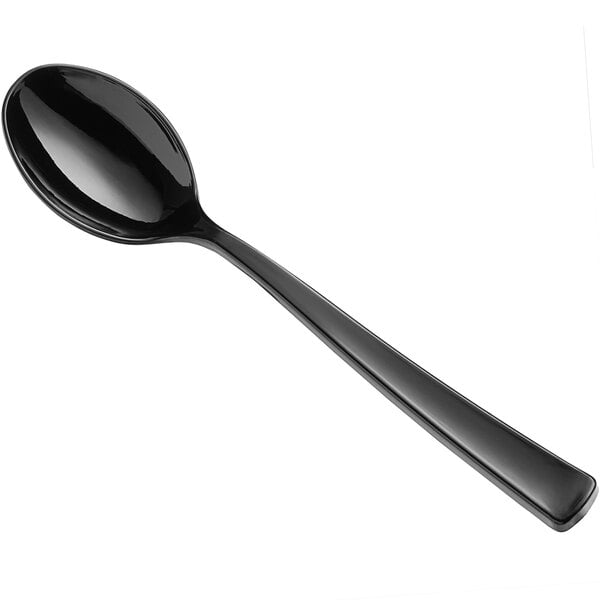 A black plastic petite tasting spoon.