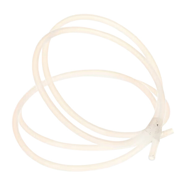 A coiled transparent PTFE tube.