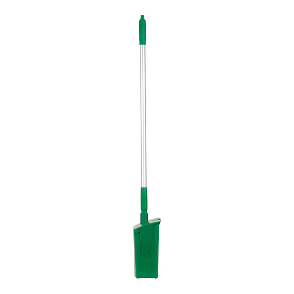 Vikan 56582 11 5/8" Green Upright Compact Lobby Dustpan with Locking Lid