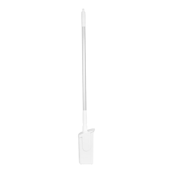 Vikan 56585 11 5/8" White Upright Compact Lobby Dustpan with Locking Lid