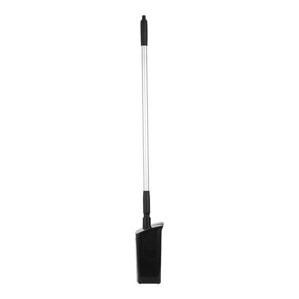 Vikan 56589 11 5/8" Black Upright Compact Lobby Dustpan with Locking Lid