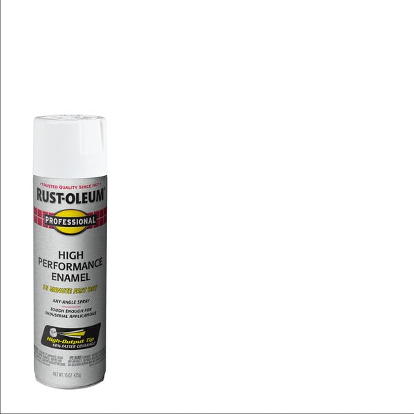 A can of Rust-Oleum Professional High Performance Enamel spray paint.