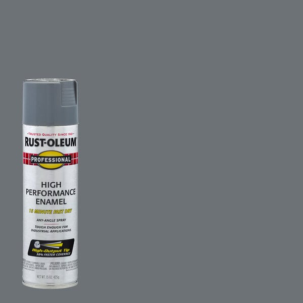 A can of Rust-Oleum Professional High Performance Enamel spray paint.