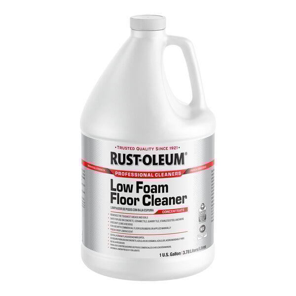 A one-gallon container of Rust-Oleum Low Foam Floor Cleaner.