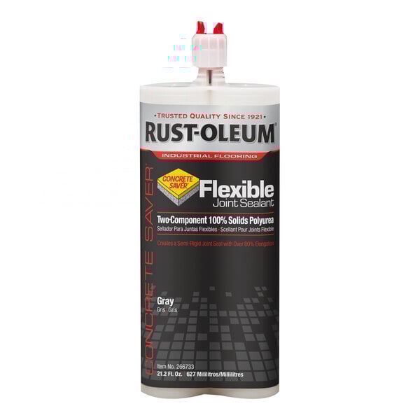 A 21.5-ounce container of Rust-Oleum Concrete Saver Flexible Joint Sealant in gray.
