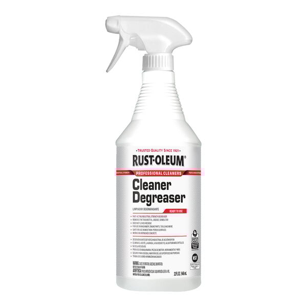 A 32-ounce spray bottle of Rust-Oleum professional cleaner degreaser.