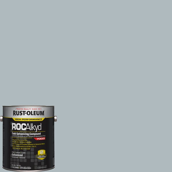 A one-gallon can of Rust-Oleum ROCAlkyd 7000 System High-Performance Gray Cold Galvanizing Compound.