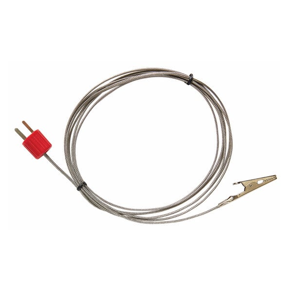 Taylor 5296652GC 8' Lead Type-K Air / Gas Thermocouple Probe with Gator Clip for 5296652 and 9405N