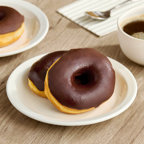 Talerico Bakery Chocolate Iced Donut Ring 2.7 oz. - 24/Case