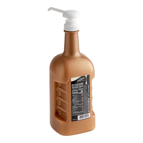 A large 64 fl. oz. bottle of DaVinci Gourmet Sweet Cream Creamer with a pump dispenser.