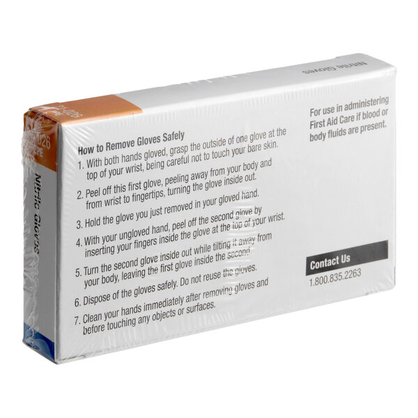 First Aid Only 21-026-001 Blue Nitrile Powder-Free Exam Gloves - Large - 240/Case