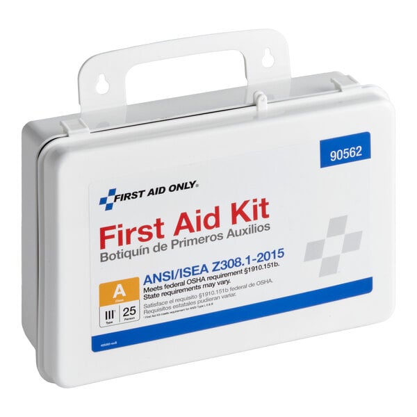 First Aid Only 90562 89-Piece 25-Person First-Aid Kit with Plastic Case - 6/Case