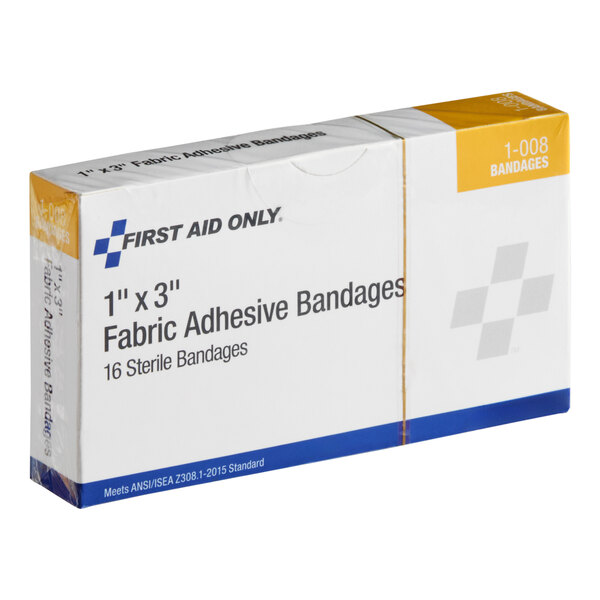 First Aid Only AN101-10 1" x 3" Fabric Sterile Adhesive Bandage - 960/Case