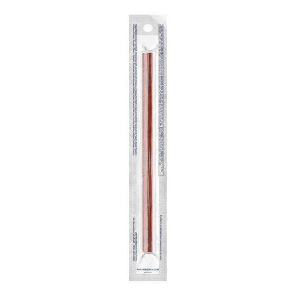 A single Archer Original Beef Meat Stick in a clear, individually sealed package.