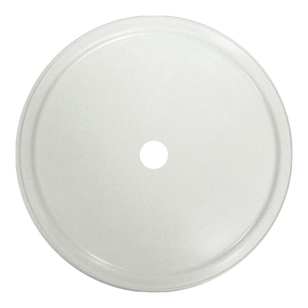 Howw Manufacturing White Plastic Lid with Hole for 32 oz. Drink Bucket - 48/Case