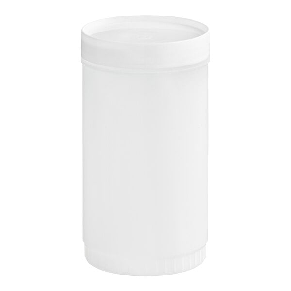 Choice 1 Qt. Backup Container with White Cap - 6/Case