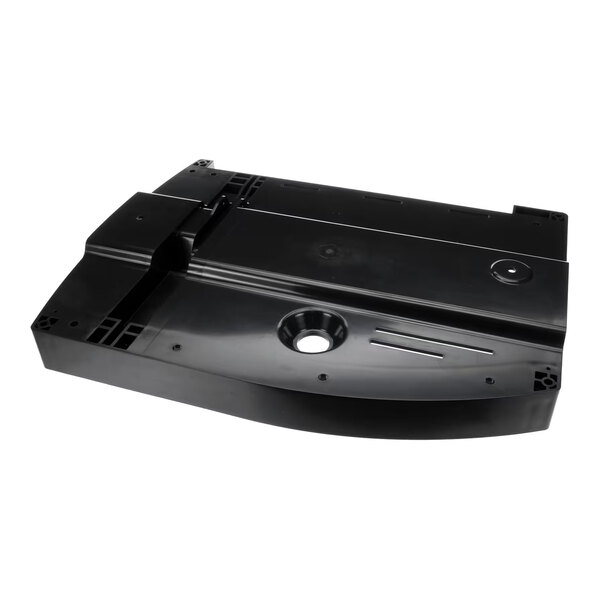 A black plastic bottom cover for a Hobart appliance.
