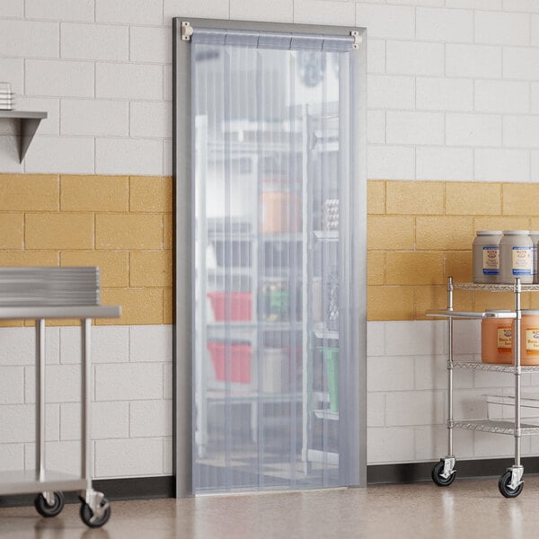 Curtron Polar Reinforced Step-In Refrigerator / Freezer Strip Door - 8" Strip Width