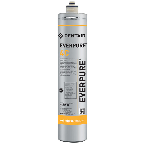 A Pentair Everpure 4C filter cartridge for water filtration.