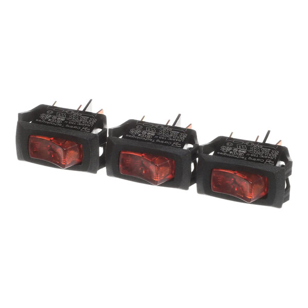 A pack of three Paragon 512097 lighted amber SPDT rocker switches.