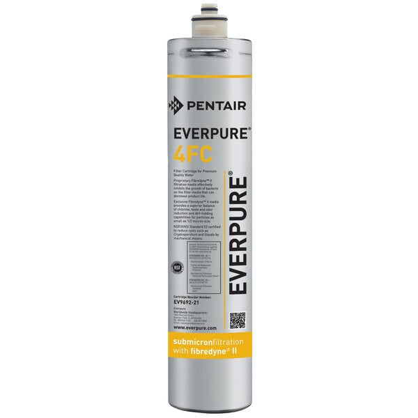 A Pentair Everpure 4FC filter cartridge for water filtration.