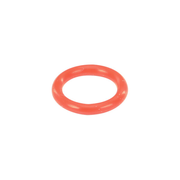 A red silicone O-ring used for heater applications.