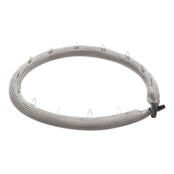 A circular metal mesh door seal with small wire loops and a black connector, designed for the bottom of a sandwich oven door.