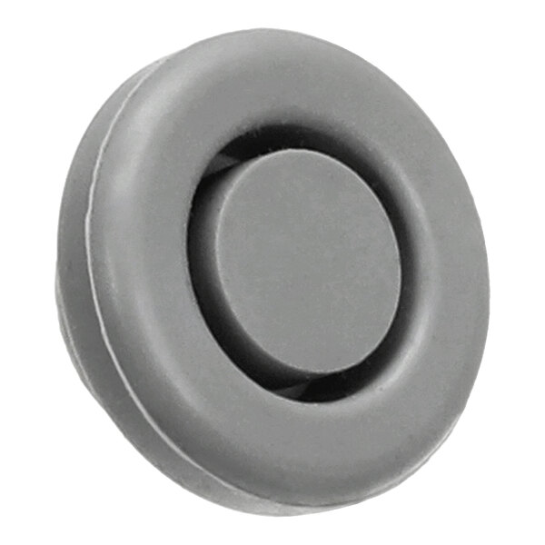 A round gray bearing with a rubber housing.