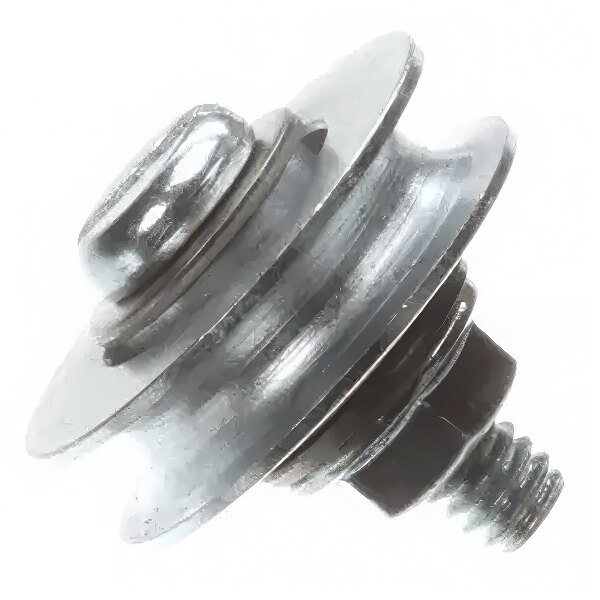 A metal spring wheel kit for Marsal pizza ovens.