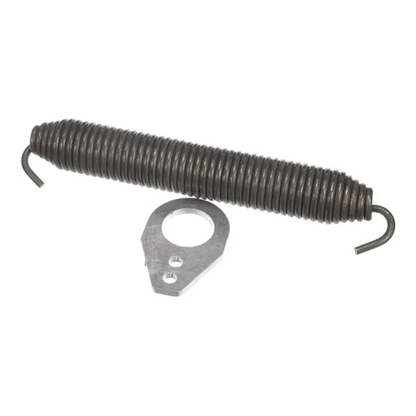 A metal spring kit with a coiled tension spring and a flat metal mounting bracket, designed for Marsal Pizza Ovens models Sd866, 1060, and 10866.