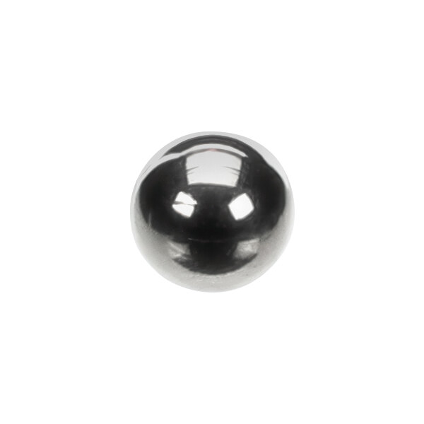 A stainless steel ball with a 3/8 inch diameter.