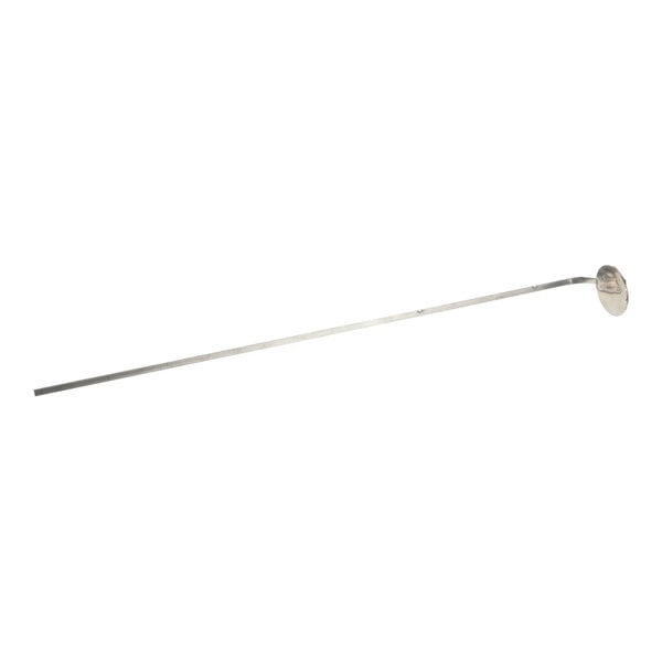A long metal flame spreader with a flat handle and a small round end, designed for use in XLT ovens.
