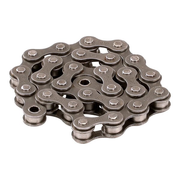 A metal simple chain kit for baking equipment, sized 1/2 x 1/8 inch.