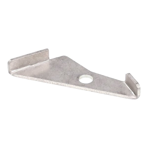 A metal pawl device with a central hole and upturned ends, designed for use with a Pro Rack system.