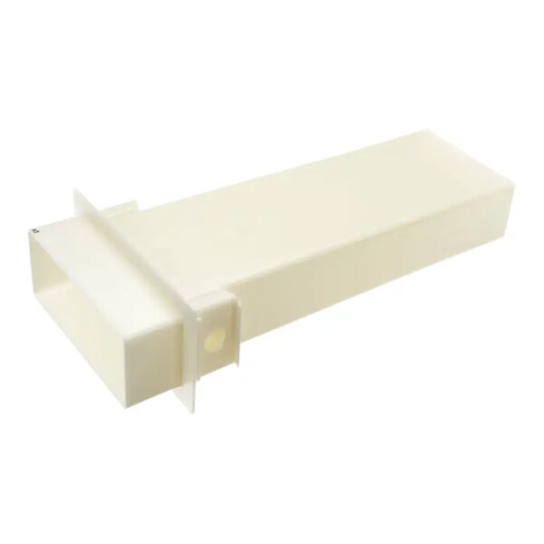 A rectangular, beige plastic ice chute component for an ice machine.