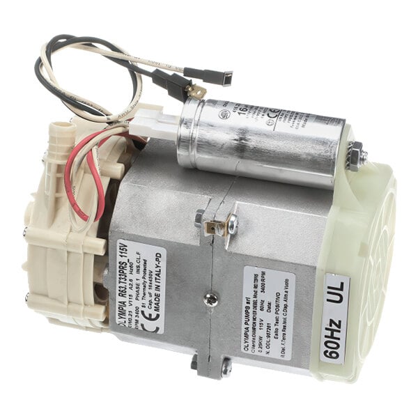 A Champion 0514317 rinse pump for commercial dishwashers, designed for 115V operation.