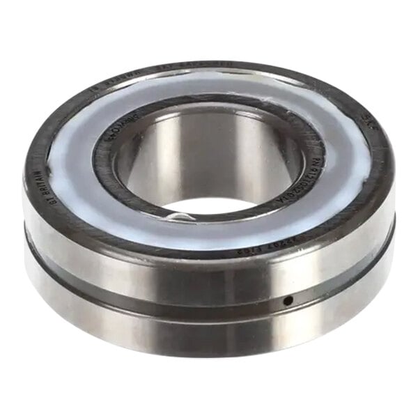 A metal bearing with a circular design, used as a replacement part for Ice-O-Matic equipment.