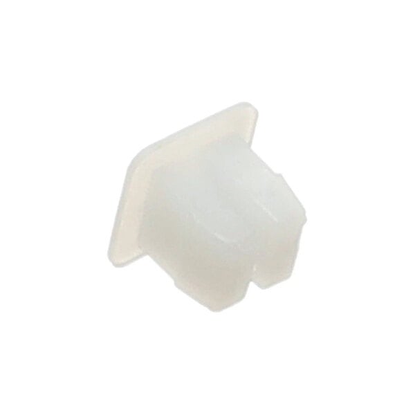 A small, translucent plastic nut with a square flange, used as a replacement part for Ice-O-Matic equipment.