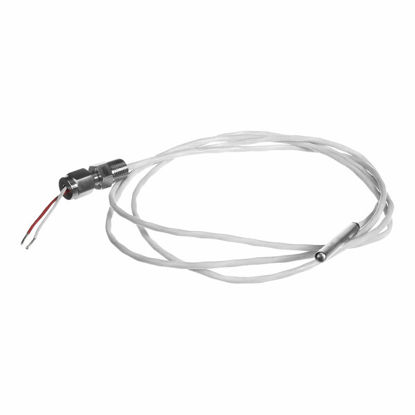A flexible 48-inch thermistor sensor with exposed wire leads and a metal probe.
