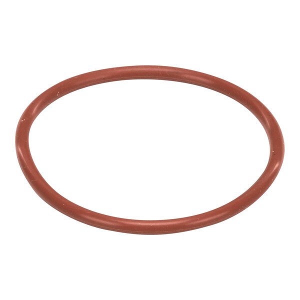 A red silicone O-ring with a 2 1/4 inch inner diameter and 2 1/2 inch outer diameter.