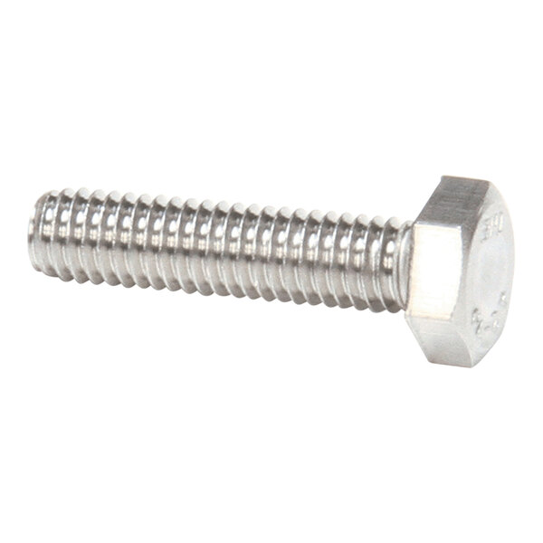 A stainless steel hex head bolt with M6 x 25 mm dimensions.