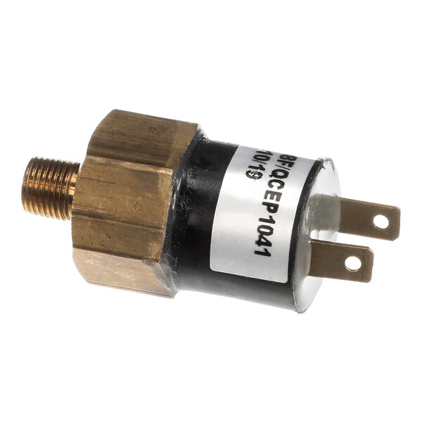A Bunn 55882.0001 switch with a brass threaded fitting and two electrical terminals.