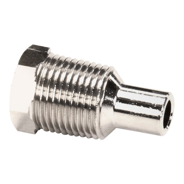 A metal bushing with external threads, designed for use with Champion 0512108.