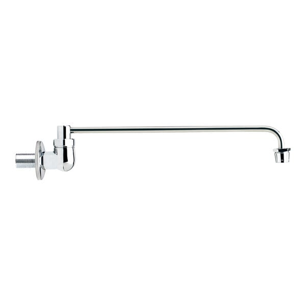 A wall-mount wok range faucet with a 13-inch swing spout and a 2 GPM aerator.
