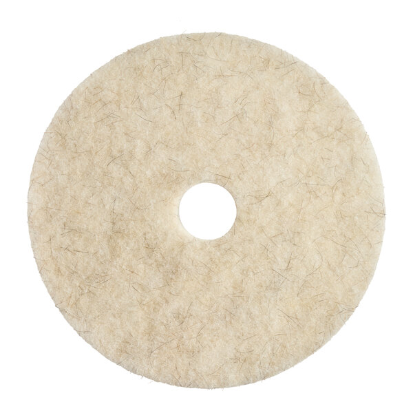 Niagara™ 3300N 20" White Natural Moderate-Frequency Burnishing Floor Pad - 5/Case