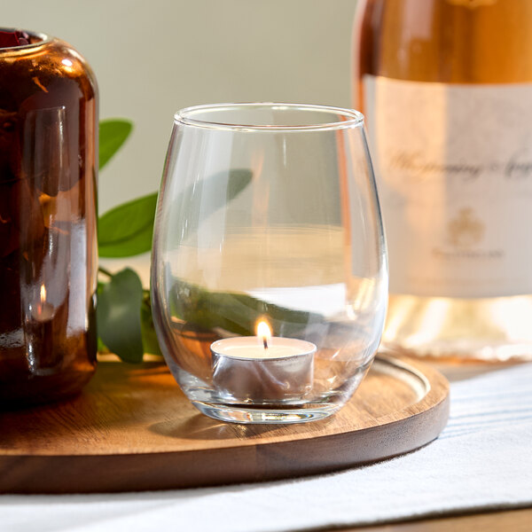 Acopa 15 oz. Stemless Wine Glass / Candle Holder - Sample