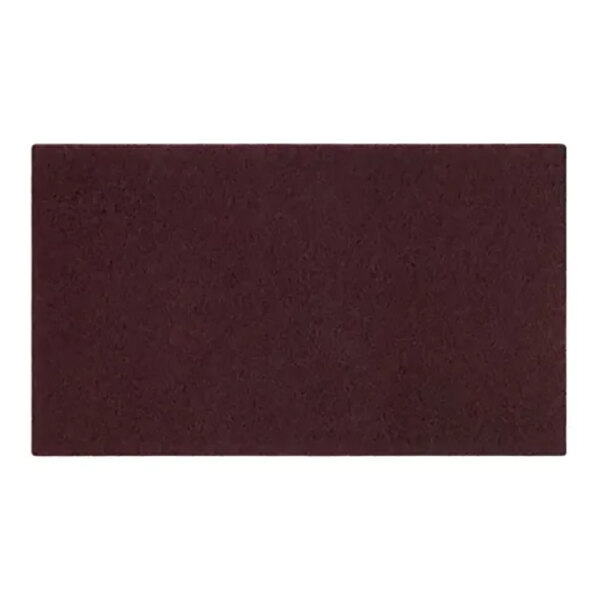 A rectangular maroon surface preparation floor pad.