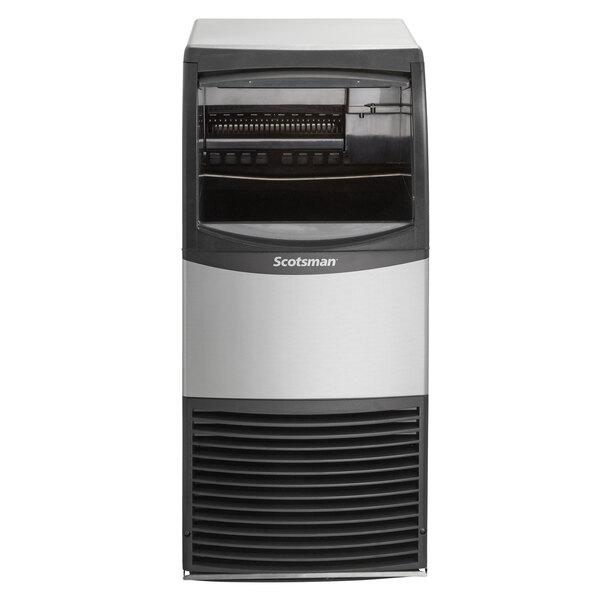 Scotsman CU0715MAX-1A 15" Air-Cooled Undercounter Medium Cube Ice Machine with 36 lb. Bin and ADA-Compliant Floor Mount Kit - 80 lb., 115V